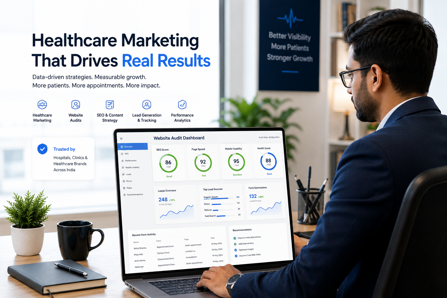 Healthcare audit dashboard workspace